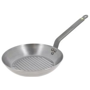 De Buyer Grillpan Mineral B 26 cm - Hoogwaardige stalen pan met natuurlijke anti-aanbakeigenschappen