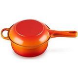 Le Creuset - Kenmerkende Gietijzeren 2-in-1 Pan - Vulkanisch - Ø 22 cm - 2,3 Liter