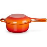 Le Creuset - Kenmerkende Gietijzeren 2-in-1 Pan - Vulkanisch - Ø 22 cm - 2,3 Liter