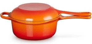 Le Creuset - Kenmerkende Gietijzeren 2-in-1 Pan - Vulkanisch - Ø 22 cm - 2,3 Liter