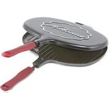 Habonne Tosti- / Grillpan 30 cm - Greblon Anti-aanbaklaag - Giet aluminium