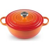 Le Creuset - Braadpan Signature - Marmite - Oranjerood - Gietijzer