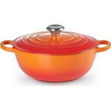 Le Creuset - Braadpan Signature - Marmite - Oranjerood - Gietijzer