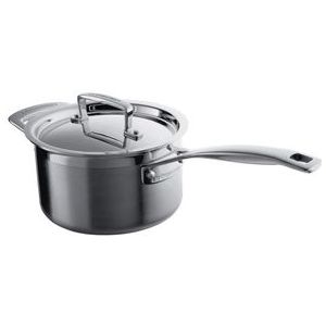 Steelpan Le Creuset Magnetik RVS met Deksel 16 cm