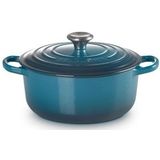 Le Creuset - Signature - Braadpan - Deap Teal - Gietijzer - 2,4 liter