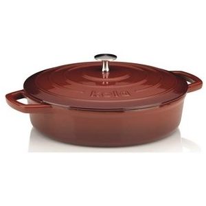 Kela Calido Gietijzeren Braadpan Rood 3,2L