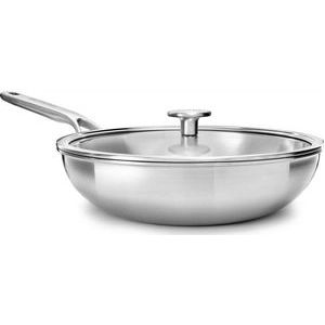 KitchenAid Wokpan Multiply 28cm - Roestvrij Staal - Geschikt voor Alle Hitters