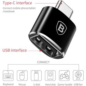 Baseus USB naar USB-C adapter Universeel