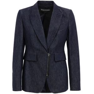 Tom Ford, Dames, Jassen, Blauw, Maat: M Katoen,