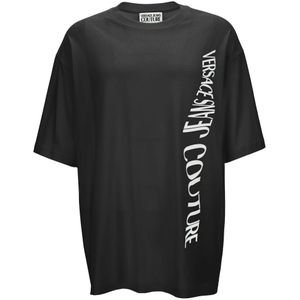 Versace Jeans Couture, Heren, Tops, Zwart, Maat: M