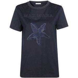 Max Mara, Dames, Tops, Blauw, Maat: XS Katoen,
