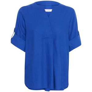 InWear, Dames, Blouses & Shirts, Blauw, Maat: M Linnen,