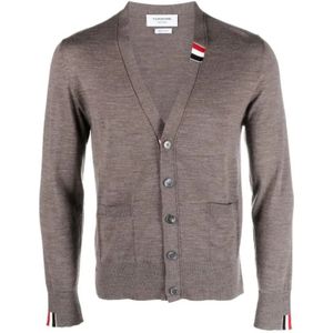 Thom Browne, Heren, Truien, Bruin, Maat: L Jersey,