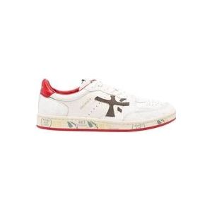 Premiata Clay6777 Wit Logo Contrast Bruin Sneakers , White , Heren , Maat: 44 EU