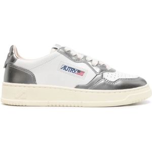 Autry Witte Leren Lage Sneakers , White , Dames , Maat: 39 EU