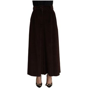 Dolce & Gabbana, Dames, Broeken, Bruin, Maat: XS Corduroy,