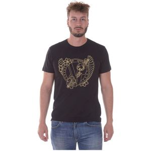 Versace Jeans Couture, Heren, Tops, Zwart, Maat: L Jersey,