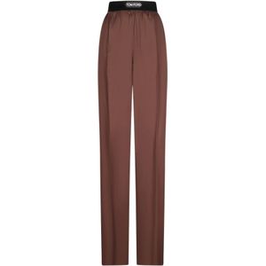 Tom Ford, Dames, Broeken, Bruin, Maat: M Zijde,