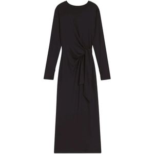 Hugo - Erlot Knot-Waist Jersey Dress - Zwart - Dames