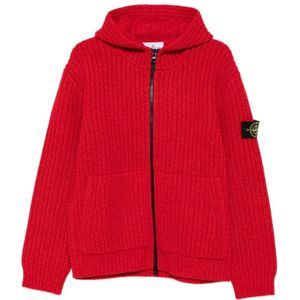 Stone Island, Heren, Truien, Rood, Maat: L