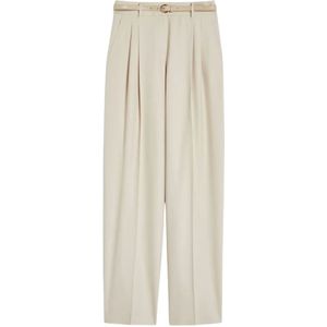 Max Mara, Dames, Broeken, Beige, Maat: S Zijde,