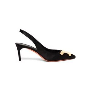 Santoni Pumps , Black , Dames , Maat: 38 1/2 EU