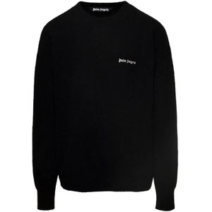 Palm Angels, Heren, Truien, Zwart, Maat: M Wol,