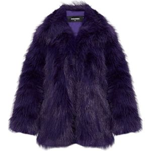 Dsquared2, Dames, Jassen, Paars, Maat: 2XS Leer,