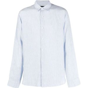 Vince, Heren, Overhemden, Wit, Maat: XL Linnen,