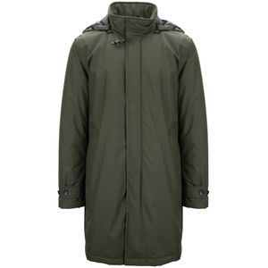 Fay, Heren, Mantels, Groen, Maat: XL Leer,
