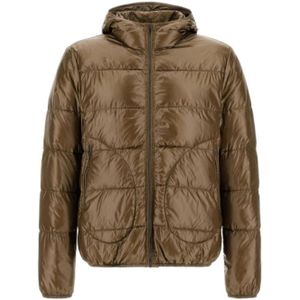 Herno, Heren, Jassen, Bruin, Maat: M Nylon,