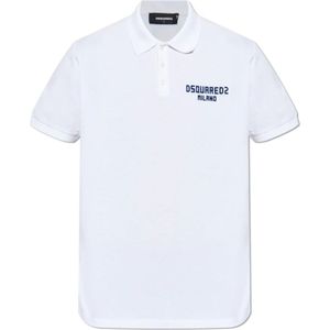 Dsquared2, Heren, Tops, Wit, Maat: L Katoen,