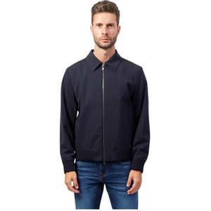 Boss, Heren, Jassen, Blauw, Maat: S