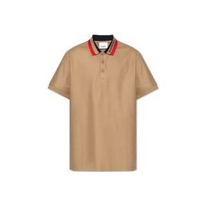 Burberry Polo shirt met logo , Beige , Heren , Maat: XL