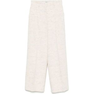 Msgm, Dames, Broeken, Wit, Maat: 2XS Denim,