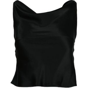 L'Autre Chose, Dames, Tops, Zwart, Maat: S Zijde,