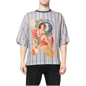 Dolce & Gabbana, Heren, Tops, Veelkleurig, Maat: M Linnen,