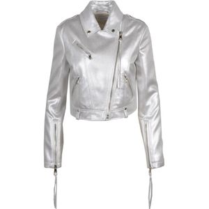 Patrizia Pepe, Dames, Jassen, Grijs, Maat: S Poliester,