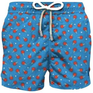 MC2 Saint Barth, Heren, Badkleding, Blauw, Maat: XL Poliester,