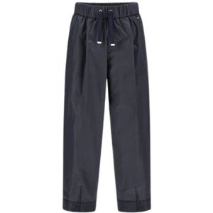 Herno - Rechte Broek - Blauw - Dames - Polyester