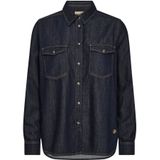 MOS Mosh, Dames, Blouses & Shirts, Blauw, Maat: S Denim,