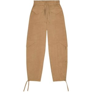Ganni, Dames, Broeken, Beige, Maat: S Viscose,