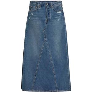LEVI'S - Long Skirt - Spijkerrok - Blauw - A-lijn
