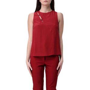 Patrizia Pepe, Dames, Tops, Rood, Maat: S Viscose,