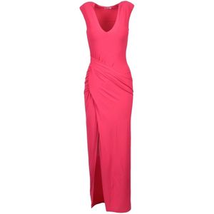 Patrizia Pepe, Dames, Jurken, Roze, Maat: S Polyamide,