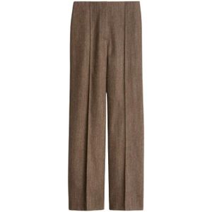 Vanessa Bruno, Dames, Broeken, Bruin, Maat: S Linnen,
