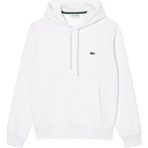Lacoste, Heren, Sweatshirts & Hoodies, Wit, Maat: M Katoen,