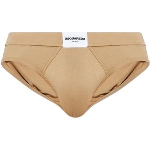 Dsquared2, Heren, Ondergoed, Beige, Maat: M Katoen,
