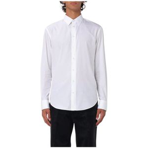 Emporio Armani, Heren, Overhemden, Wit, Maat: 3XL Katoen,