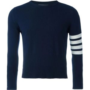 Thom Browne, Heren, Truien, Blauw, Maat: XL Kasjmier,